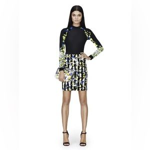 Peter Pilotto for Target Nylon Long Sleeve Shirt w/ Open Black Floral